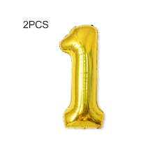2 Adet 40 İnç Alüminyum Folyo Numarası Balonlar Doğum Günü Düğün Nişan Partisi Dekor Çocuk Balosu Malzemeleri 1-altın