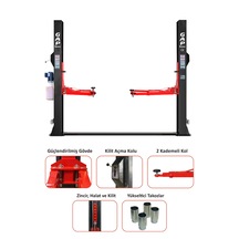 Gaptools Professıonal 4 Ton İki Sütunlu Yarı Otomatik Hidrolik Lift - Gpl 101