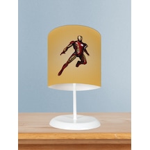 Mekta Home Bebek Ve Çocuk Odası Iron Man Desenli Abajur