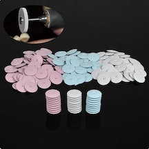 30 Adet Diş Laboratuvarı Parlatma Tekerlekleri Burs Silikon Parlatıcılar Disk Kaba Mavi/beyaz/kırmızı 22 3.5mm