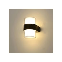 Silindir Led Aplik - 12 Watt, Ip54, İç Ve Dış Mekan 10 Parça Siyah