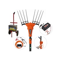 Hfs 33v Akülü Zeytin Hasat Makinesi Seti - 90 Ah Akü + Şarj Aleti + Akü Taşıma Arabası