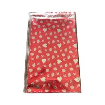 Omeyva Desenli Metalize Hediye Paketi Yapışkanlı Torba Poşet - 20x35 Cm. - 100 Adetlik 1 Paket