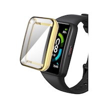 Lexroo Huawei Band 7 Watch Gard 09 Koruyucu Silikon - Gold