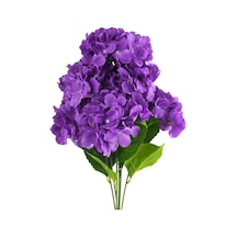 Yapay Çiçek Ortanca Çiçeği Demeti 43 Cm Mor Koyu