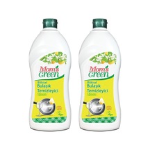 Mom's Green 2'li Set Bitkisel Elde Bulaşık Deterjanı Limon Eco 750 Ml X 2 Adet