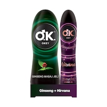 Okey Ginseng Masaj Jeli 200 ML + Okey Nirvana Uyarıcı Jel 100 ML