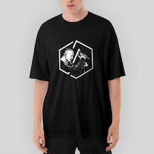 Linkin Park Chester Logo Oversize Siyah Tişört Siyah