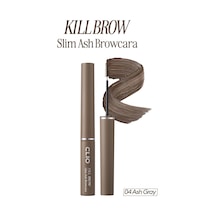 Ultra İnce Fırçalı, Yoğun Pigmentli Kaş Maskarası Kill Brow Slim Ash Browcara 04 Ash Gray Çok Renkli