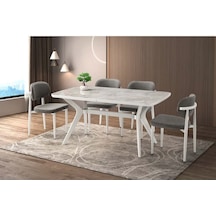 Beyaz Mobilgen Siesta Sandalye Gri - Beyaz