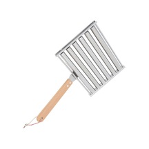 Skycity Çelik Paslanmaz Sosis Döndürücü Rafı, 6 Çubuklu Orta Boy, Ahşap Kollü, 4 İğne İçeren, Partiler Ve Kamp İçin Taşınabilir Izgara Aleti Diğer