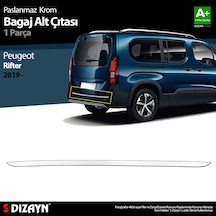 S-Dizayn Peugeot Rifter Krom Bagaj Alt Çıtası 2019 Üzeri