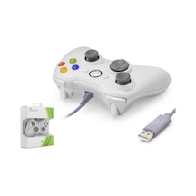 Gamepad Pc Xbox 360 Uyumlu Kablolu - Beyaz Nd506w