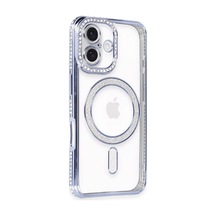 Apple Uyumlu iPhone 16 Kılıf Joke Simli Magneticsafe Kılıf - Mavi 0.2M-Çok Renkli