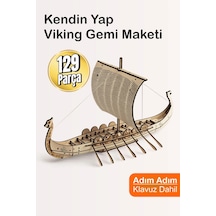 Kılavuzlu Viking Gemi Maketi Ahşap Hobi Seti