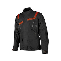 Prosev Stelvio 5217 Motosiklet Montu 4 Mevsim Uzun 600-d Dayanıklı Kumaş Motorcu Mont Siyah-kırmızı