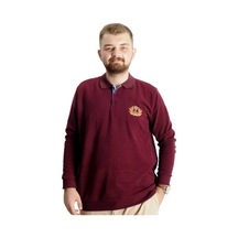 Mode Xl Büyük Beden Sweat Selanik Crown Of A King 23444 Bordo 001