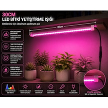 30 Cm Full Spektrum Led Bitki Yetiştirme Lambası - Fotosentez Destekleyici Pembe Işık