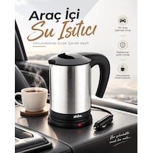 Lb Otomobil İçin 12v Çakmak Soketli Paslanmaz Çelik Taşınabilir Su Isıtıcı Seyahat Kettle