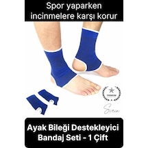 Yüksek Kalite Elastik Ayak Bilek Koruyucu Destek Bandajı Bandı Spor Sıkıştırma Sağ Sol Çift