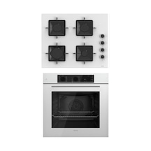 Ferre Flowart Serisi QBL62CB - SS206 2'li Beyaz Ankastre Set