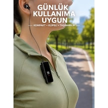 Taşınabilir Bluetooth Kulaklık Dijital Göstergeli Klipsli Tek Kulaklıklı Kompakt Cihaz