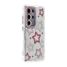 Newface Samsung Galaxy S23 Ultra Kılıf Reflexion Desenli Kapak - Desen 3 Şeffaf