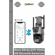 Kamera 3 Lens Wi Fi Gelişmiş Ip66 Dış Ortam Gece Görüş Çift Yönlü İletişim Hd Güvenlik Kamerası