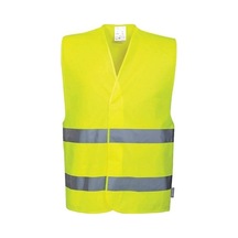 Kkdstock Work Safety Equipment Fosforlu Reflektörlü İkaz Yeleği 5 Cm Reflektörlü Gece Görünür Sarı