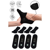 Bambu Erkek Babet Lacivert Çorap Dikişsiz Kaydırmaz Silikonlu 4lü Lacivert