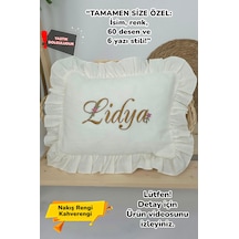 Gros Shop Müslin Yeni Doğan 4katlı Organik %100pamuk Kişiye Özgü Nakışlı Hastane Çıkış Seti Papatya Model-9 Ekru