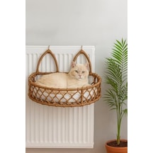 Kedi Köpek Kalorifer Yatağı Dekoratif Hamak Kahverengi