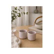 2'li Set Parlak Bej Seramik Kupa 175 Ml Minimal Kahve Kupası Çay Fincanı Espresso Ve Türk Kahvesi Bardağı Bej - 915599676 Bej