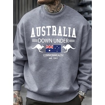 Startmore Tarzsokak Avustralya Down Under Baskılar Kazaklar Erkekler Sonbahar Tişörtü Moda Rahat Sokak Şıklığı Hi Gri