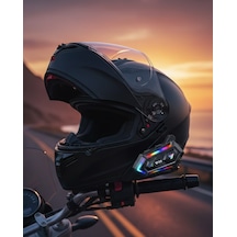 16 Mod Rgb Işıklı Motosiklet Intercom Çift Telefon Destekli