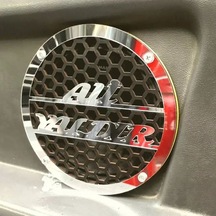 Midrange İsme Özel Pleksi Hoparlör Kapağı 20 Cm-Gümüş-Mavi