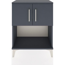 Arges Komodin 2 Raflı 2 Çekmeceli 2 Kapaklı 60x30x80 Antrasit... Antrasit
