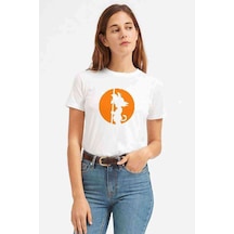 Anime Dragon Ball Looking For The Baskılı Beyaz Kadın Tshirt (534307394)