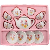 Sunman 13 Parça Porselen Çay Seti Çiçek Desenli CH1501