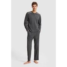 U.S. Polo Assn. Erkek Antrasit Melanj Pijama Takımı 50333256-vr081