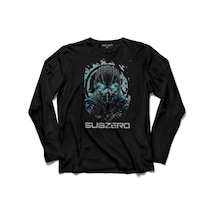 Mortal Kombat Sub Zero Logo Uzun Kollu Tişört (512929261)