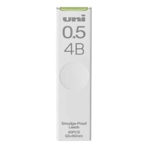 Uni Smudge-proof Leads Refill For Mechanical Pencil 0.5mm 4b 40pcs Siyah