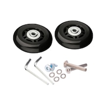 Suntek 2x Bagaj Bavul Tekerlekleri Esnek Aşınmaya 43mmx18mm 43mmx18mm Çok Renkli