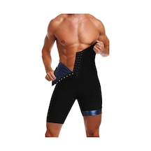 Sauna-şort Yüksek Bel Agraflı Sauna Termal Toparlayıcı Ve Sıkılaştırıcı Spor Şort Mistirik Siyah