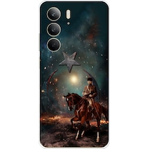 Realme C75 Uyumlu Atatürk At Üstünde Zafer Baskılı Silikon Kılıf Renkli