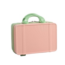 Şeker Rengi Kontrast Bavul Küçük Bavul-17 Pembe Ve Yeşil Pembe