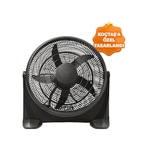 Koçtaş Yer Tipi 50 cm Siyah Vantilatör 90w 180°