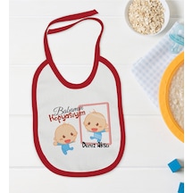 BK Kids Kişiye Özel Babamın Kopyasıyım Tasarımlı Kırmızı Bebek Maması Kırmızı