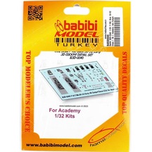 Babibi Bd3-0040 1/32 Ölçek, F-16c Blok 50-52 Erken İlk Academy İçin Kokpit Seti, Dekal Çıkartma-34567