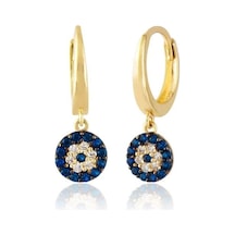 Sembol Gold Nazarboncuk Sallantılı Altın Küpe